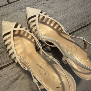 Jessica Simpson Cream Strappy Heels